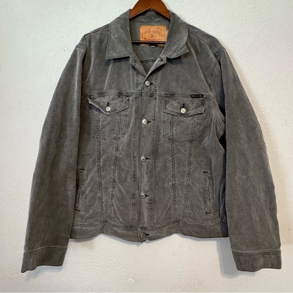 Men's Lucky Brand Gray Corduroy Classic Jacket - Picture 2 of 10